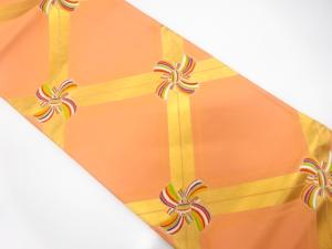 斜め格子模様織り出し　袋帯